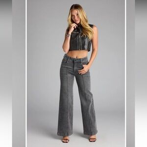 NWT Windsor Throttle Babe Faux Leather Moto Vest